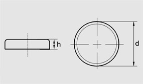 Zeichnung - Magnetflachgreifer ohne Gewindedebuchse 