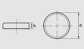 Zeichnung - Magnetflachgreifer ohne Gewindedebuchse 