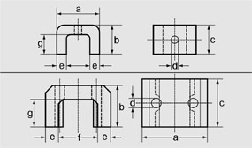 Zeichnung Starke  Hufeisenmagnete aus AlNiCo 500