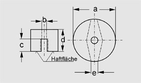 Zeichnung Knopfmagnete aus AlNiCo 500