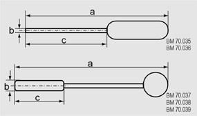 Zeichnung Permanent-Sacklochmagnete