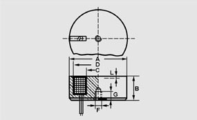 Zeichnung - Elektro-Topfmagnete mit freiem Anschlusskabel