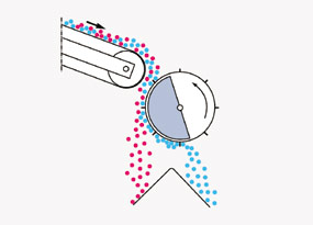 Zeichnung - Permanent-Trommelmagnete im Einsatz
