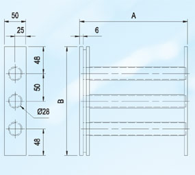 Zeichnung - Permanent-Magnetgitter 'easy clean", Typ X