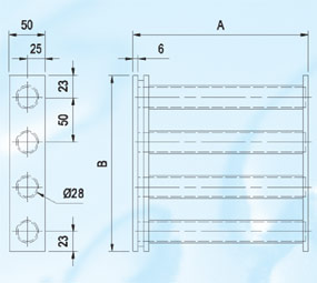 Zeichnung - Permanent-Magnetgitter 'easy clean", Typ X